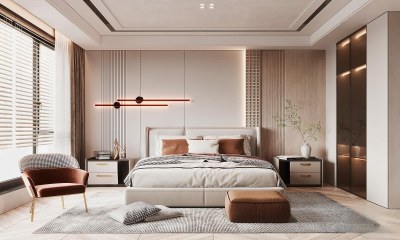 现代家居卧室3D模型下载